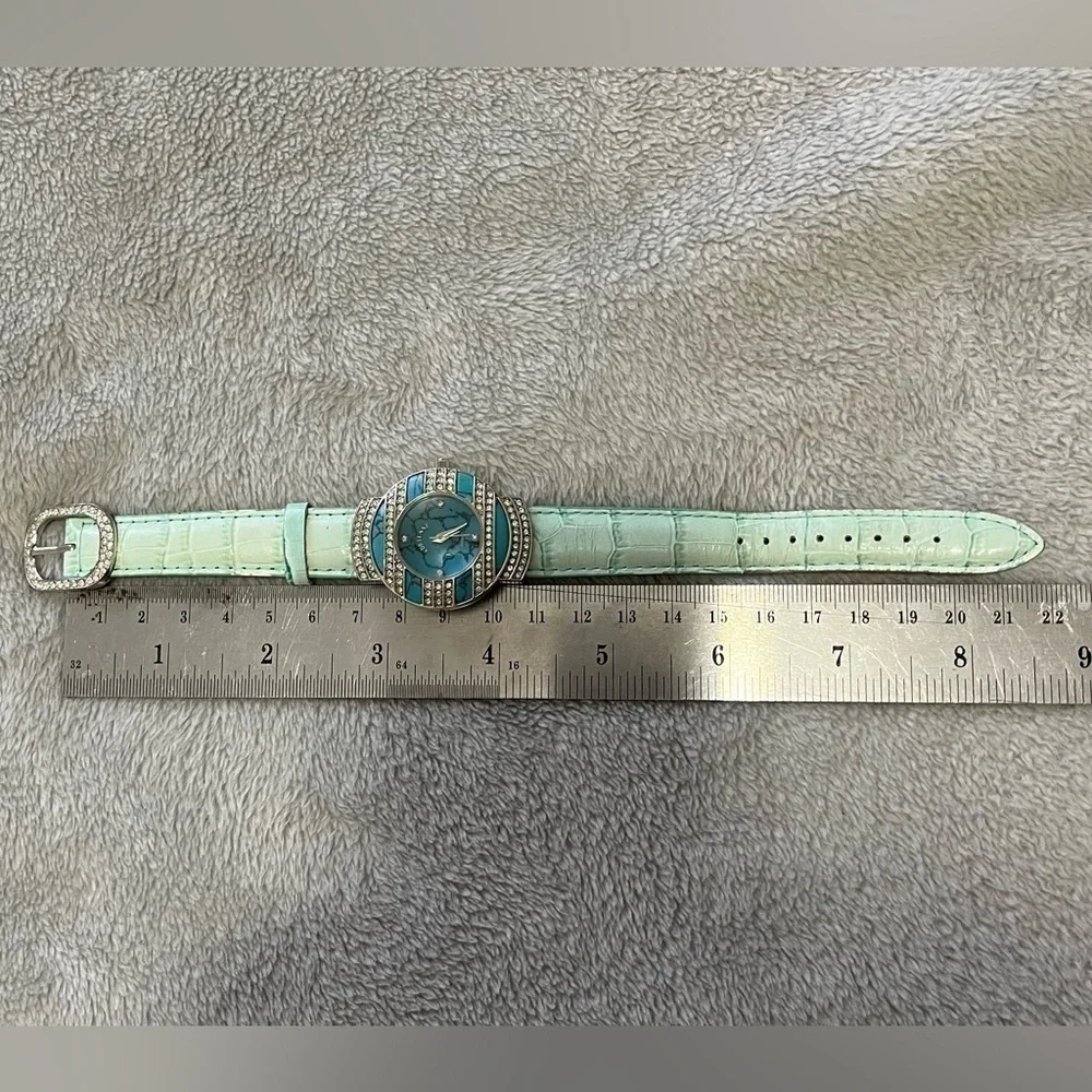 Adrienne Crystal Turquoise Quartz Wrist Watch